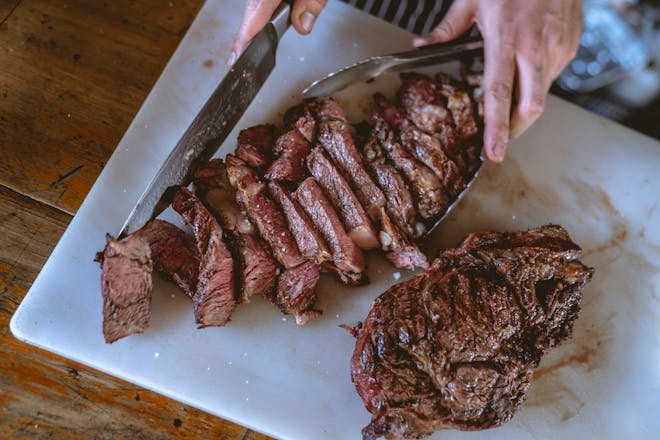 reverse sear bavette steak